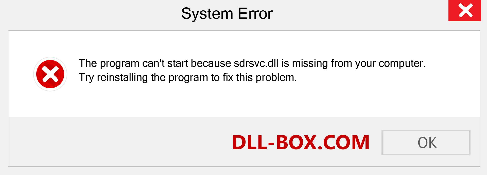  sdrsvc.dll file is missing?. Download for Windows 7, 8, 10 - Fix  sdrsvc dll Missing Error on Windows, photos, images